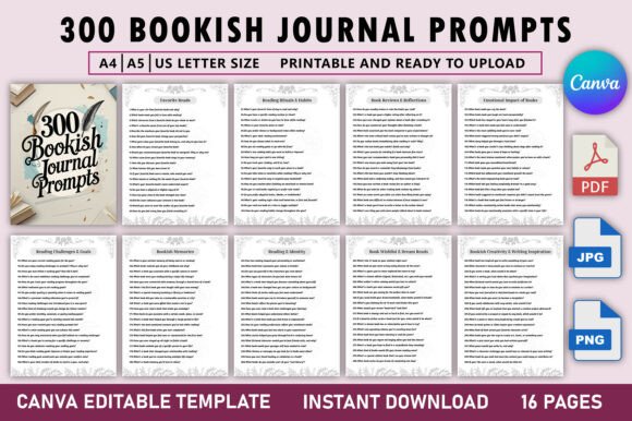 300 Bookish Journal Prompts: A Guide to Maximizing Your Reading Experience