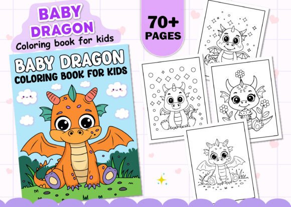 Baby Dragon Coloring Book Pages for Kids