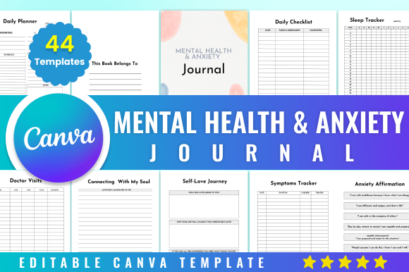 Editable Mental Health Anxiety Journal: A Comprehensive Tool for Mindful Living