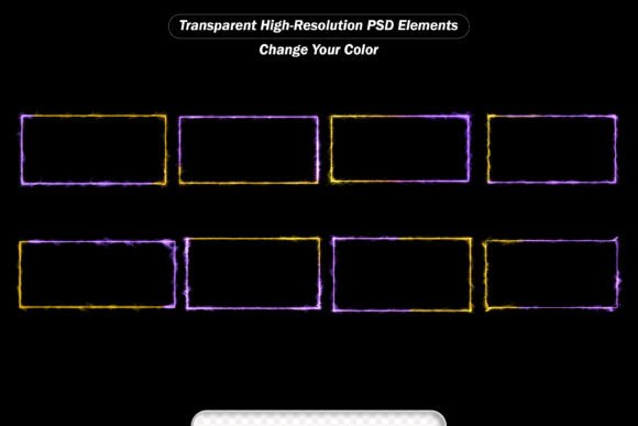 Enhance Your Visual Projects with PSD Spark Neon Rainbow Rectangle