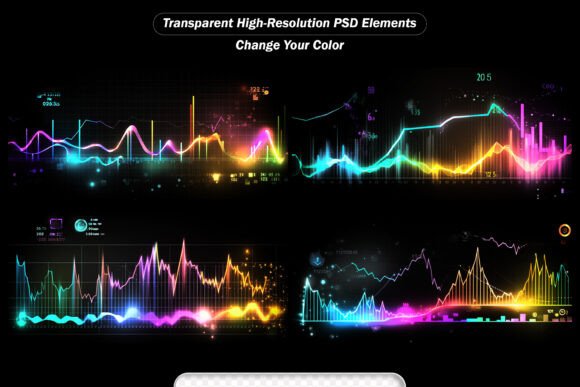 Enhancing Visual Projects with Business Growth Charts Graph Stock and Dynamic Light Effects
