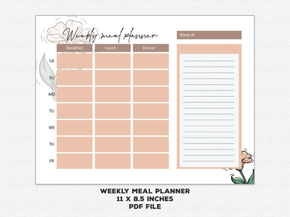 Minimal Weekly Meal Planner PDF: A Simple Tool for Organized Eating