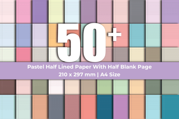 Pastel Half Lined Paper with Half Blank: A Versatile Tool for Creativity and Organization