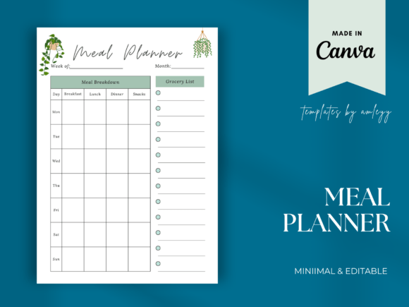 Simple Meal Planning Template