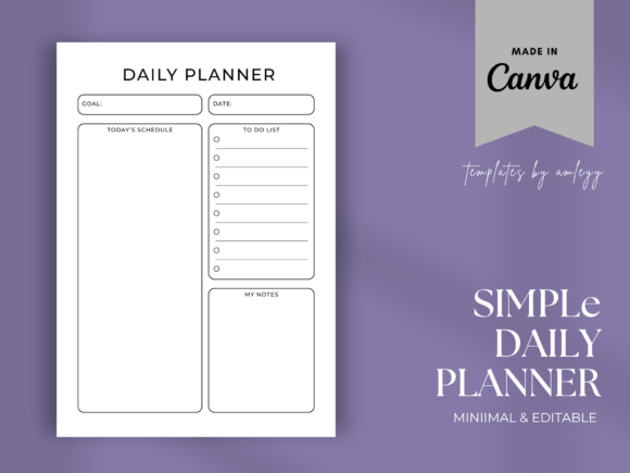 Simple Modern Daily Planner Template: A Clean Way to Boost Productivity