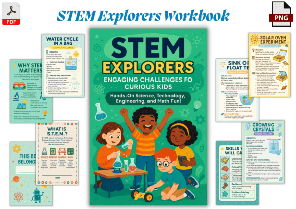 STEM Explorers STEM Workbook: Igniting Curiosity and Innovation in Young Minds