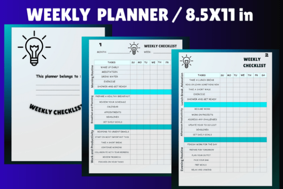 Strategic Planning with Weekly Panner Canva Template for KDP Work