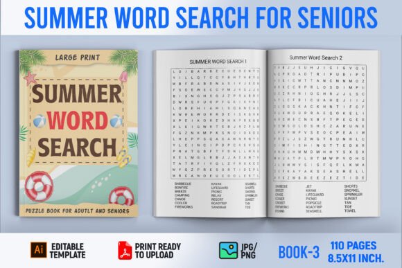 Summer Word Search Book: A Relaxing Escape for All Ages