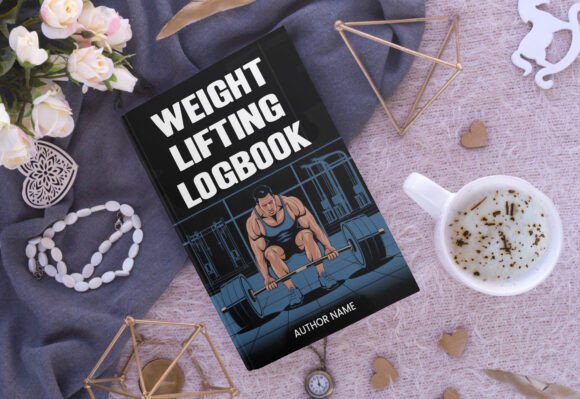 Weight Lifting Logbook Cover Design: Bold, Strong, and High-Energy
